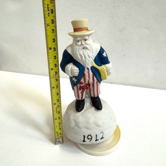 World Santa Patriotic Christmas Music Box 1912 Americana Here Comes Santa Claus - Picture 3 of 8
